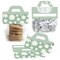 Big Dot of Happiness Sage Green Daisy Flowers - DIY Floral Party Clear Goodie Favor Bag Labels - Candy Bags with Toppers - Set of 24